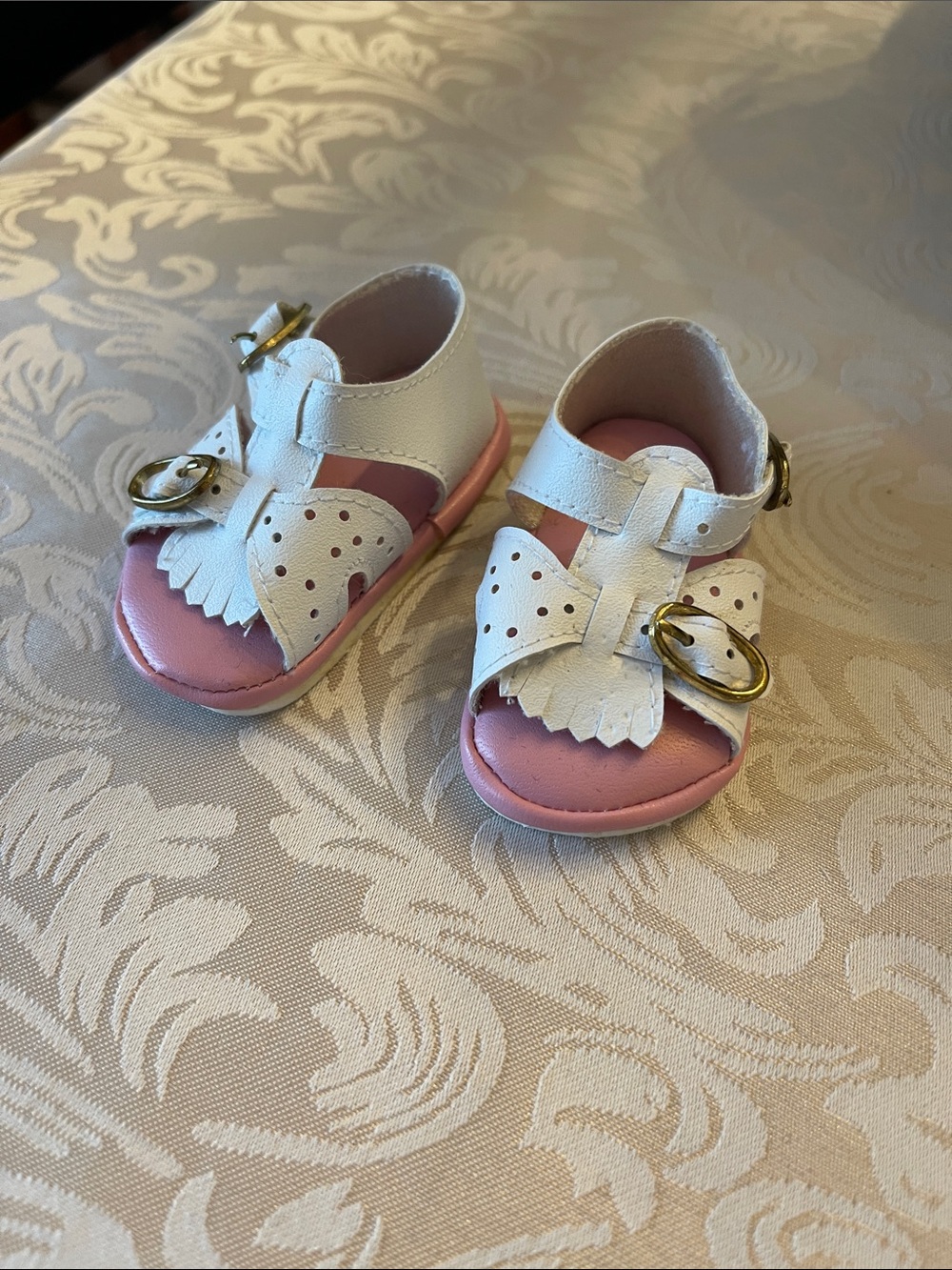 White Sandals - 18 inch doll sized